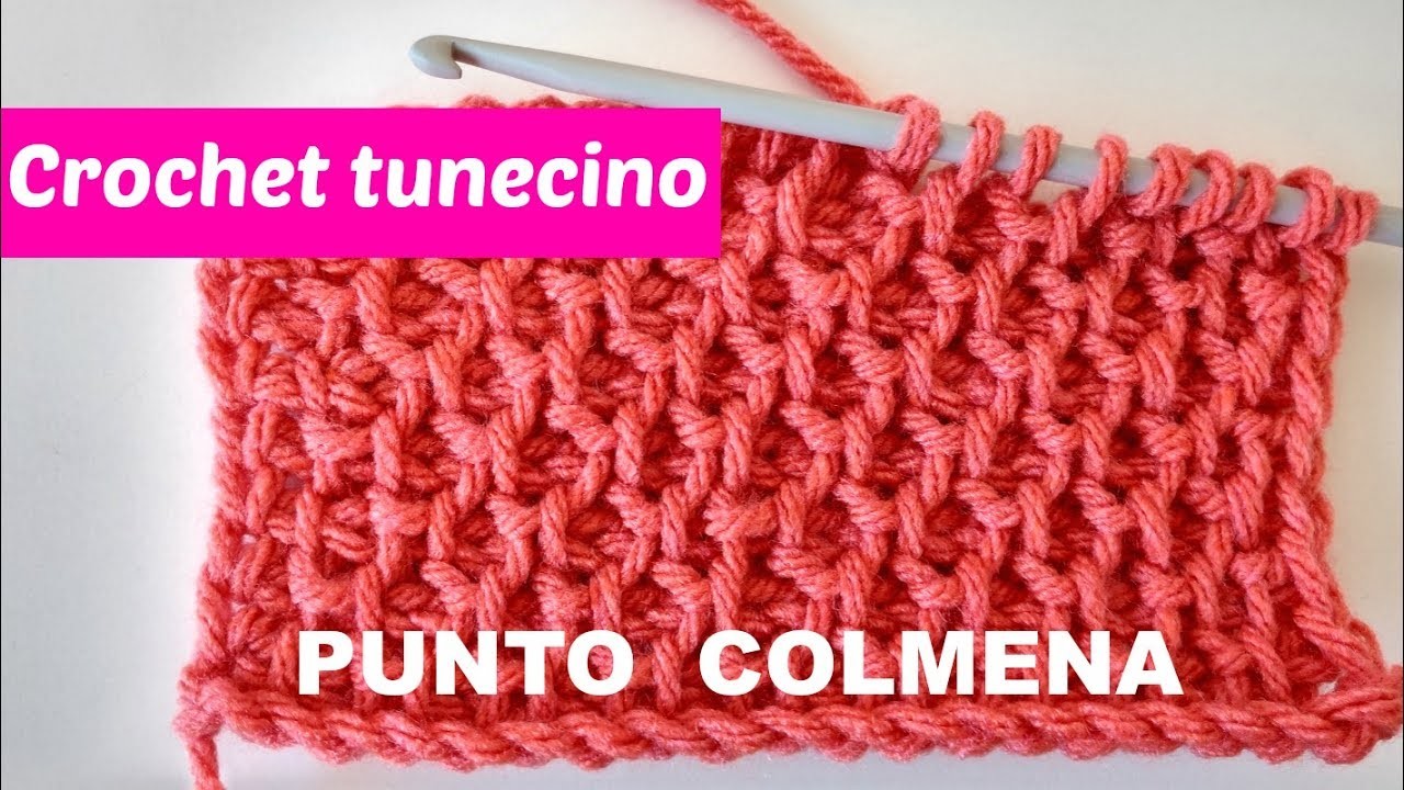 Crochet tunecino punto colmena