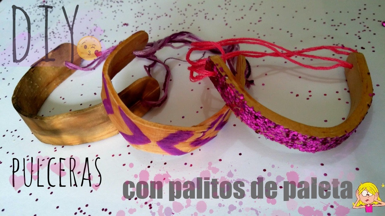 DIY Pulseras con Palitos De PALETAS!!