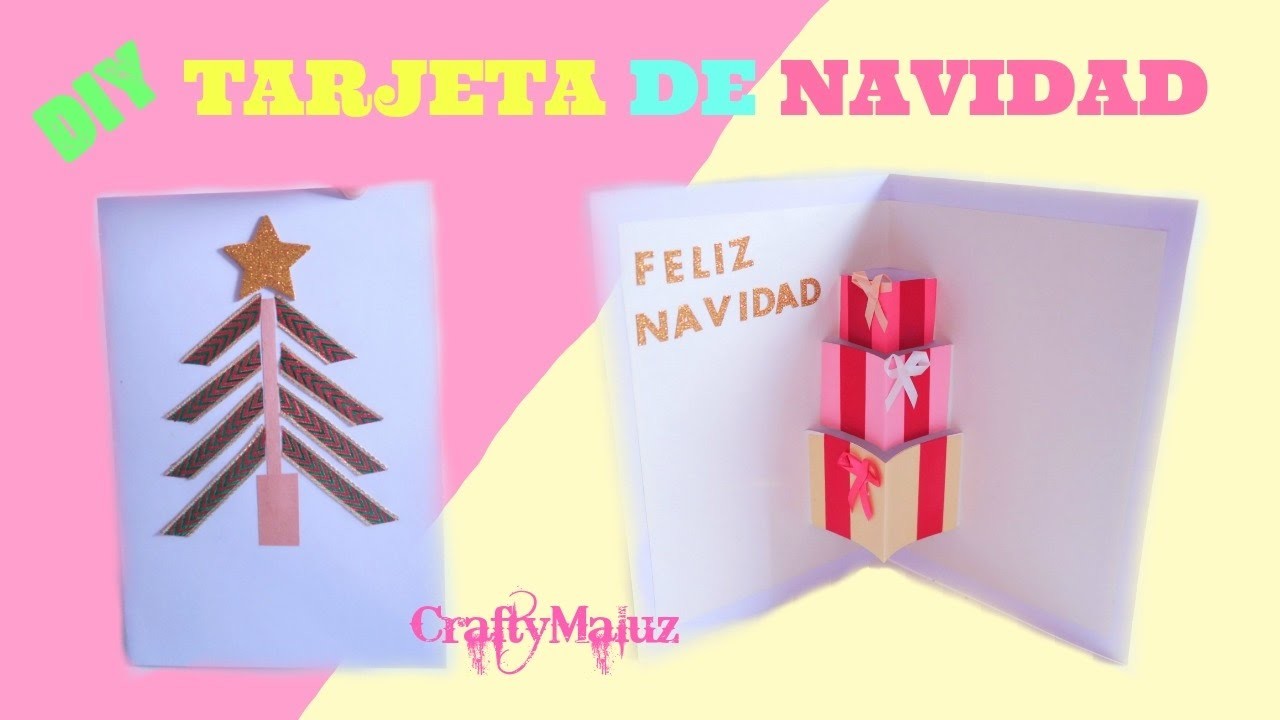 HAZ UNA TARJETA DE NAVIDAD: tarjetas navideñas caseras fáciles |  Christmas card