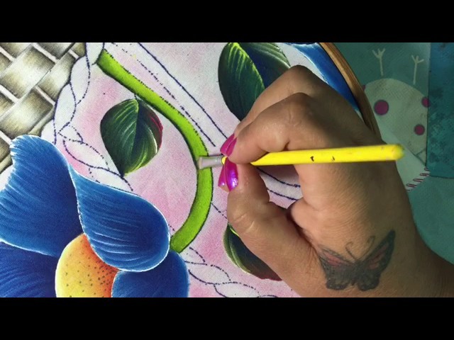 Pintura En Tela Canasto De Flores # 3 Con Cony
