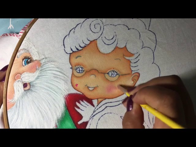 Pintura En Tela Santa Claus # 4 Con Cony