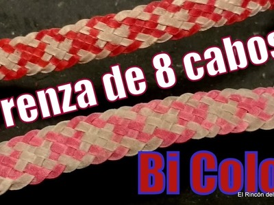 Trenza de 8 (Trama 1x1) "Bi Color" "El Rincón del Soguero"