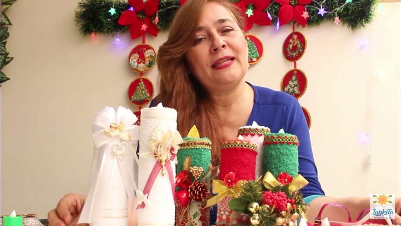 VELAS lindas y fáciles.Diy RECORDATORIOS DE BAUTIZO O PRIMERA COMUNION.Adornos de Navidad.????????