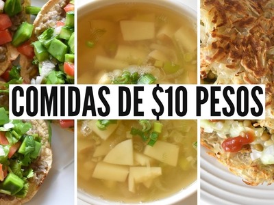 COMIDAS VEGANAS DE $10 PESOS. $0.50 USD-EURO - VIDA VEGANA