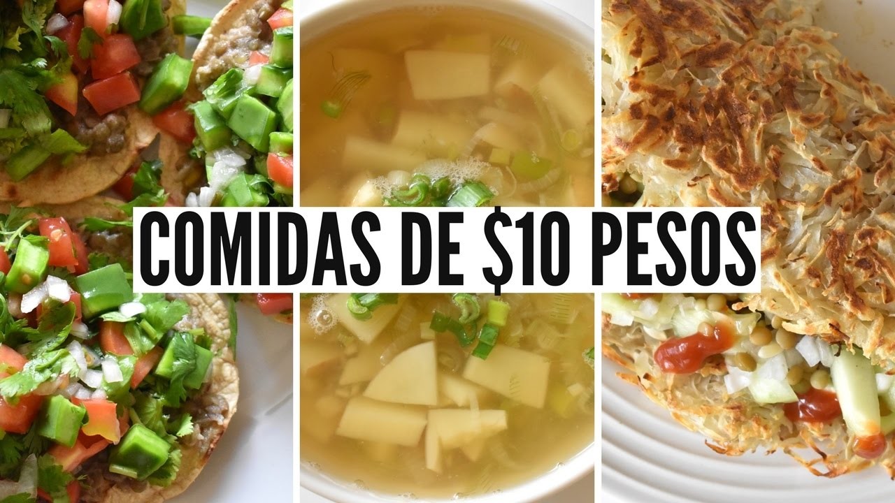 COMIDAS VEGANAS DE $10 PESOS. $0.50 USD-EURO - VIDA VEGANA
