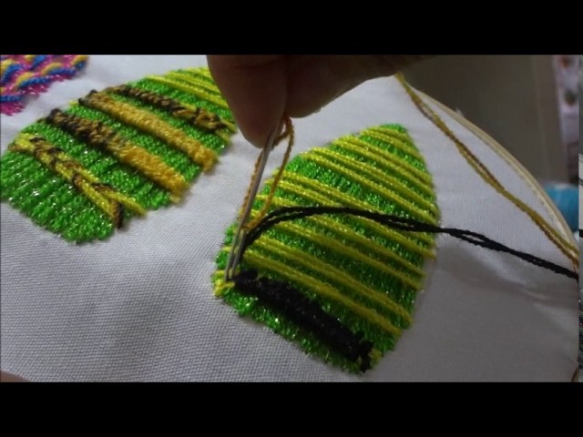 Bordado fantatia hoja para flores y  hojas verdes marimur 707