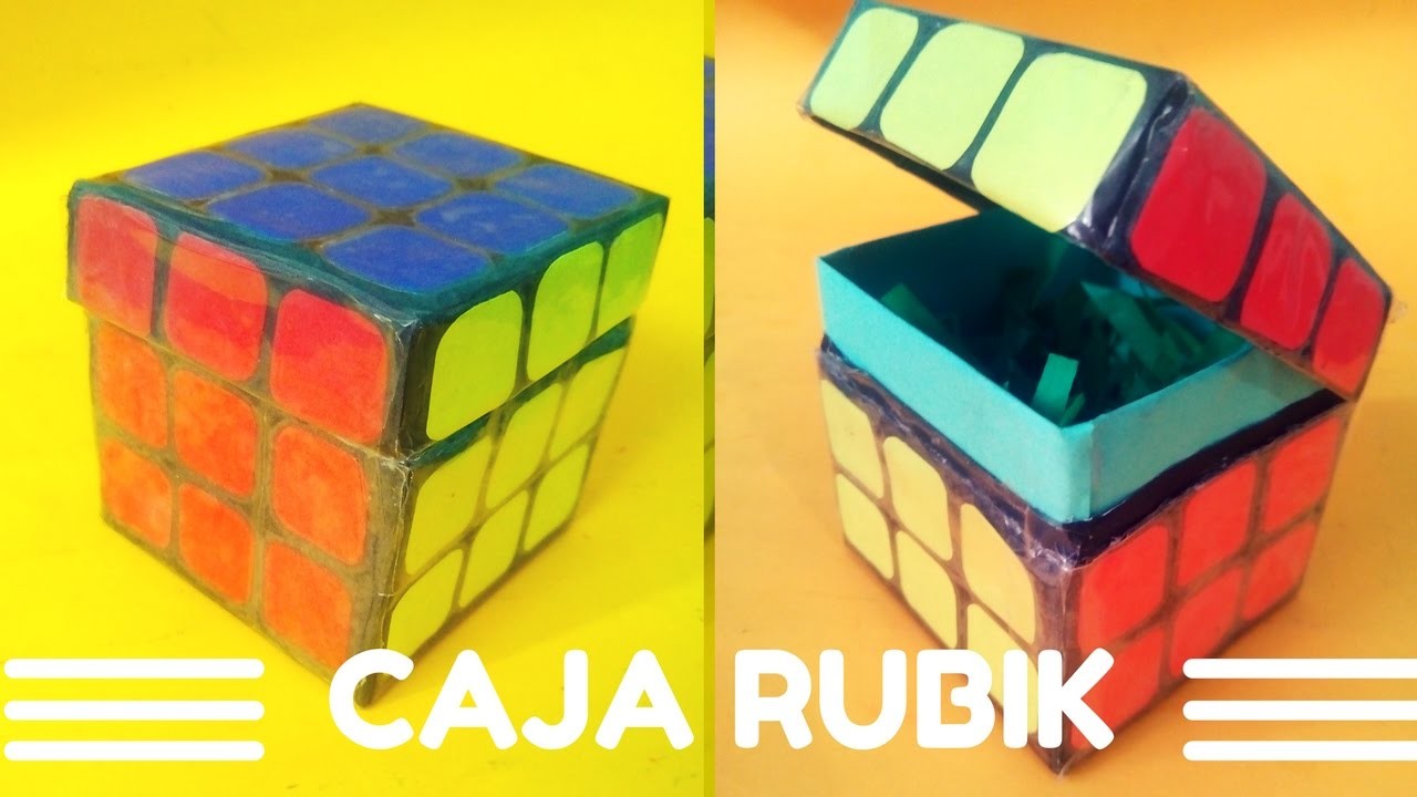 Caja en forma de cubo rubik. caja rubik. Gio Yeah