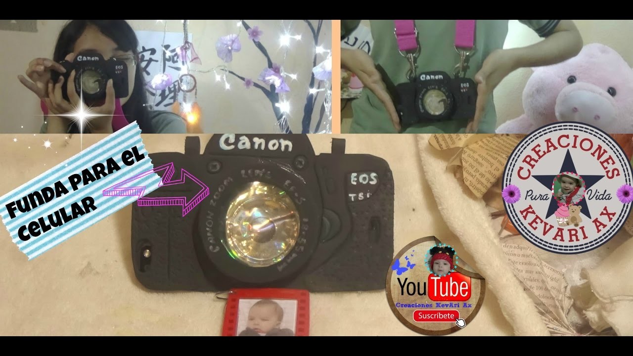 Funda para celular de Camara Canon. DIY Easy crafts - Cover case