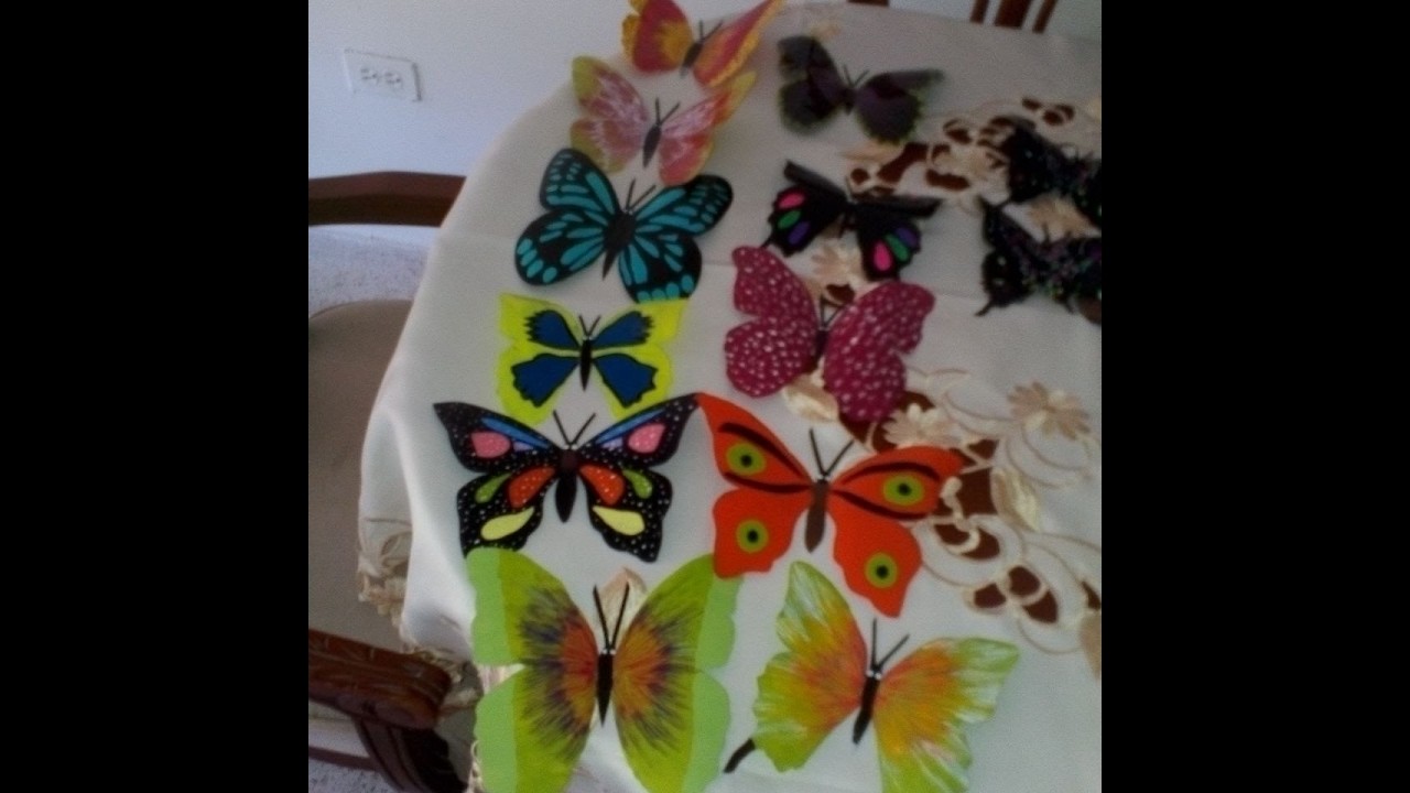 Mariposas multicolores - Reciclando botellas plásticas