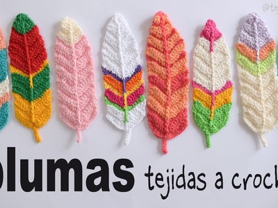 Plumas reversibles a crochet - English subtitles: Crochet reversible feathers. Tejiendo Perú
