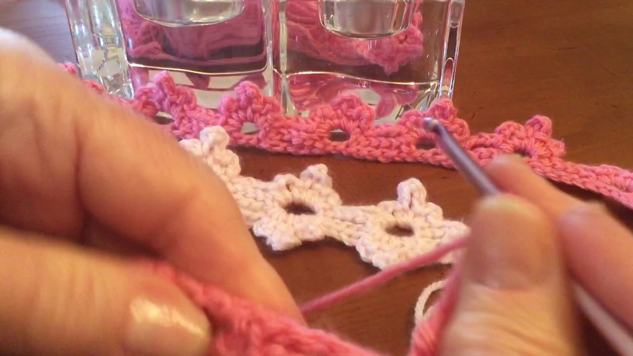 Como hacer Una Puntilla Flor Trebol Por Ambos lados. FACIL (Puntilla #6)crochet