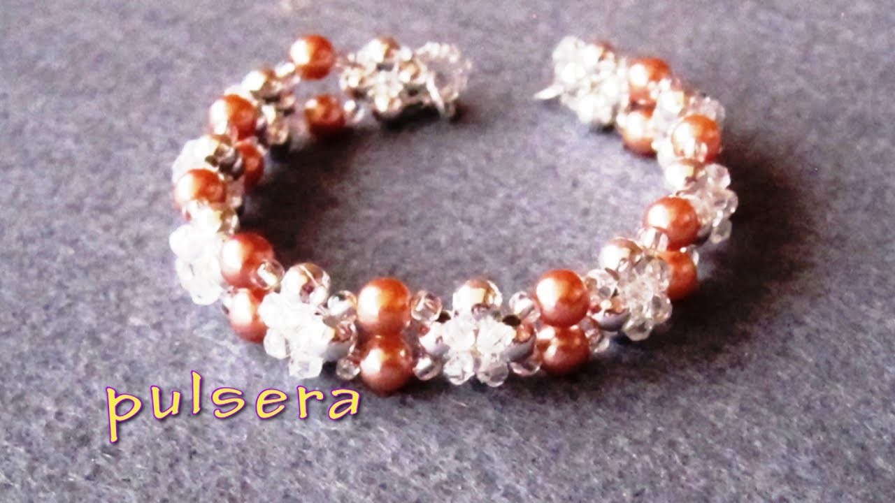 # - DIY - Pulsera de chafas y perlas # - DIY - Bracelet of beads and pearls