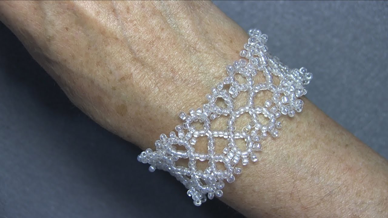 # DIY - Pulsera de encaje de mostacillas# DIY - Beaded lace bracelet