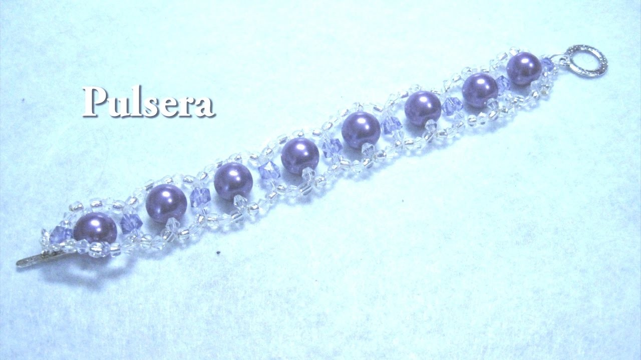 # DIY - Pulsera de perlas moradas# DIY - Purple pearl bracelet -