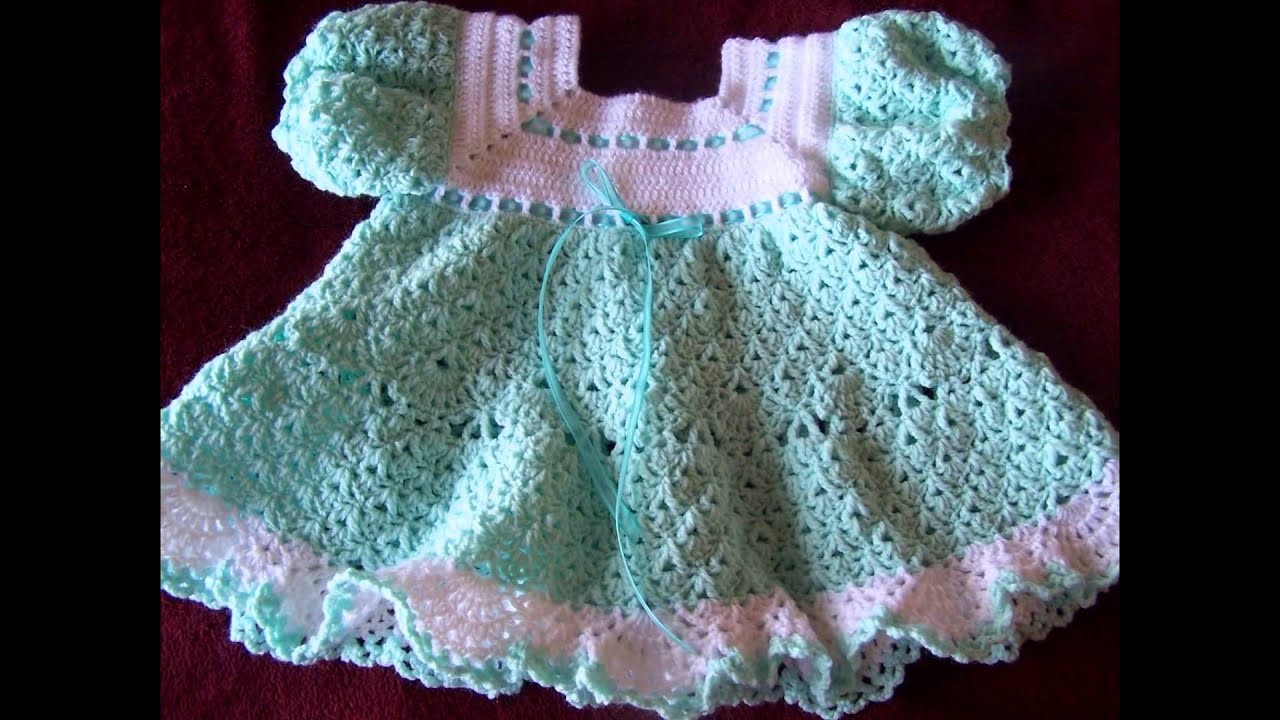Vestidos de bebe tejidos en crochet parte 1 imagenes