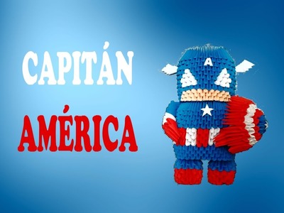 Capitán América Origami 3D. Captain America