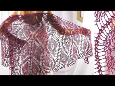 Chal mujer tejido en crochet Hermoso Diseño