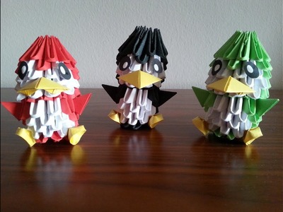 Como hacer un pingüino de origami 3d Origami3