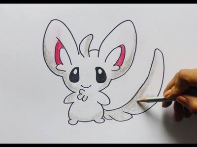 Dibujando y coloreando a Minccino (pokemon) - Drawing and coloring to Minccino