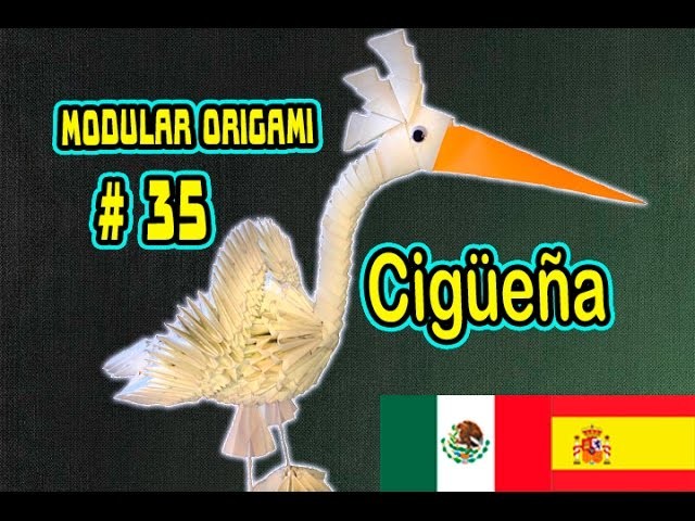 Origami modular #35 Cigüeña