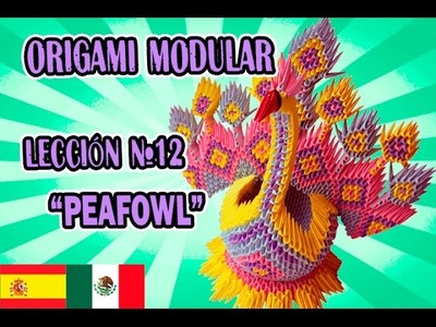 Origami modular  LECCIÓN №12  Peafowl