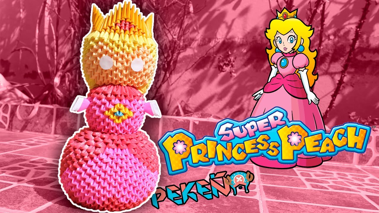 Princess Peach (Mario Bross) 3D Origami | Pekeño ♥