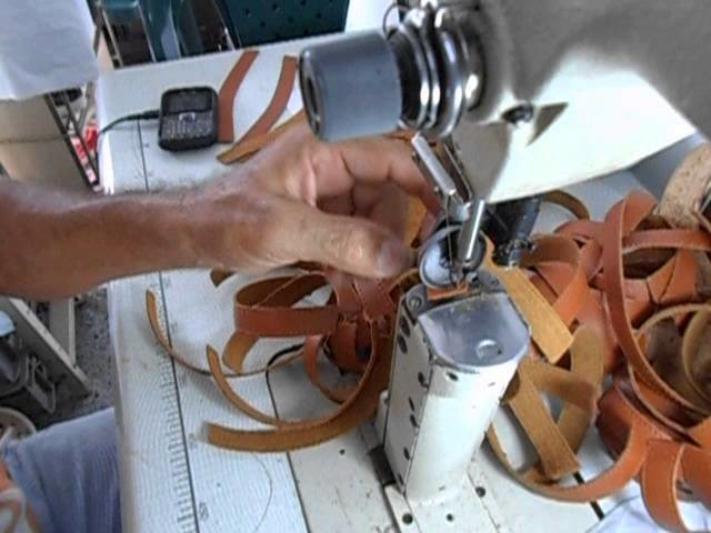 Técnicas de costura para calzado, en maquina de poste