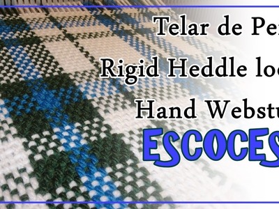 Telar María de Peine Punto ESCOCES 1 Pattern Rigid Heddle Loom Hand Webstuhl Muster Lana Wolle