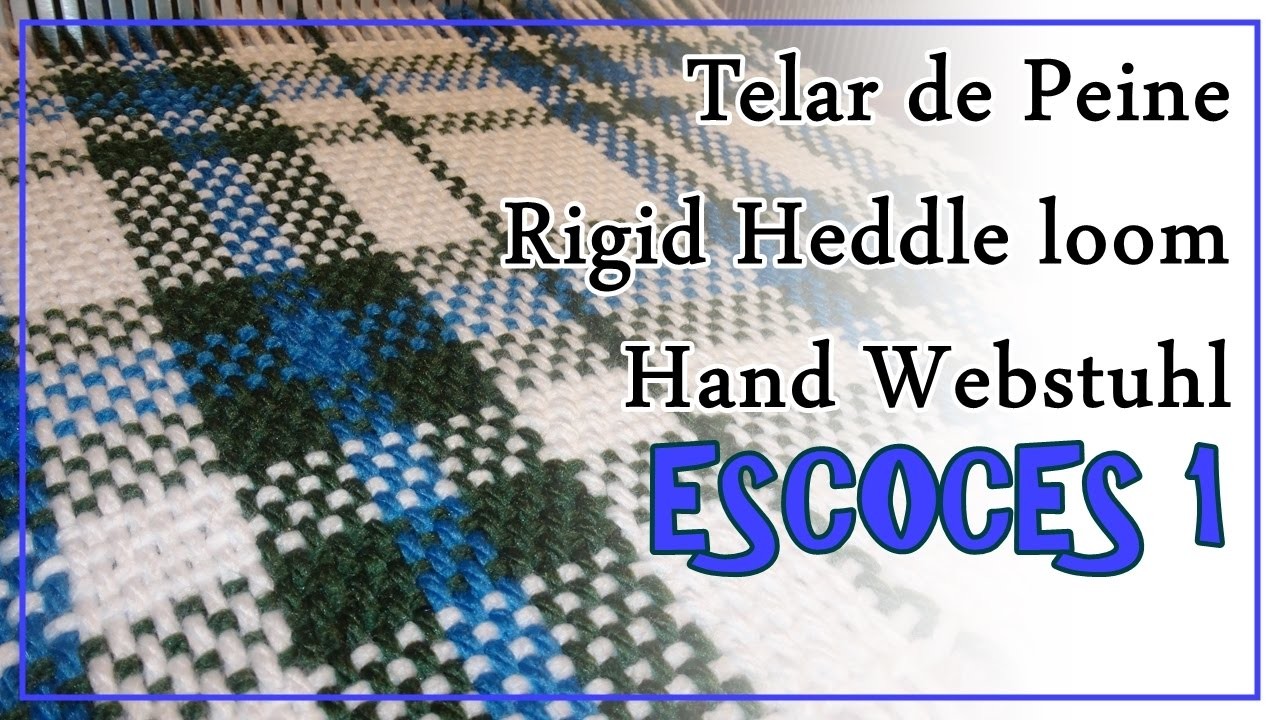 Telar María de Peine Punto ESCOCES 1 Pattern Rigid Heddle Loom Hand Webstuhl Muster Lana Wolle