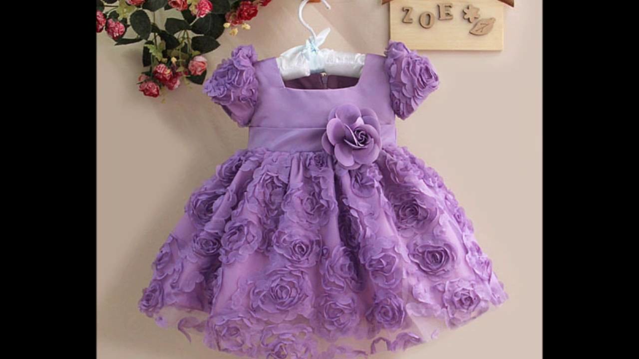 Vestidos de fiesta para niñas en tonos del lila al violeta, Video 1 de 2