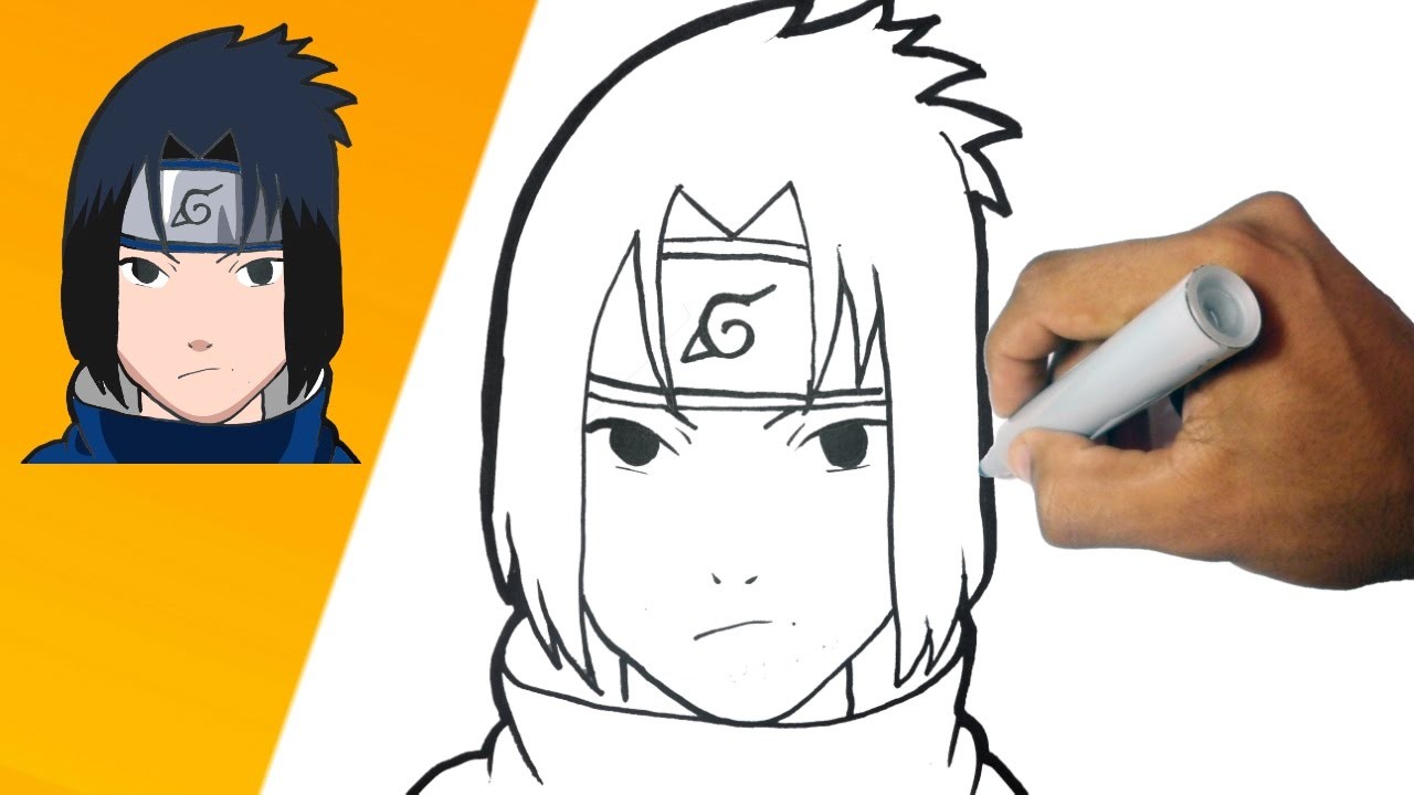 Como dibujar a Sasuke - Naruto paso a paso | how to draw Zasuke - Naruto