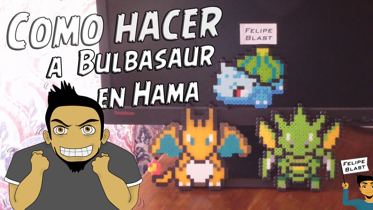 Como hacer a Bulbasaur con Hama Beads (Bulbasaur pixel Art) por FelipeBlast