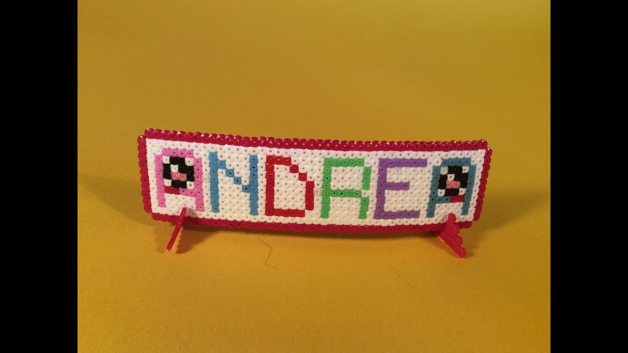 Como hacer el nombre de  ANDREA KAWAII con Hama Beads mini fácil y sencillo paso a paso en Español.