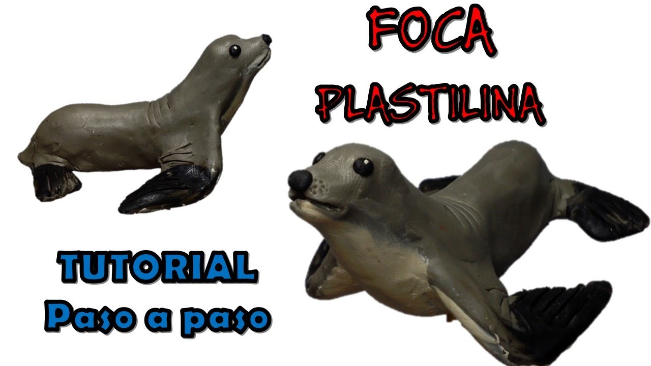 Como hacer una foca de Plastilina. How to make a seal with clay