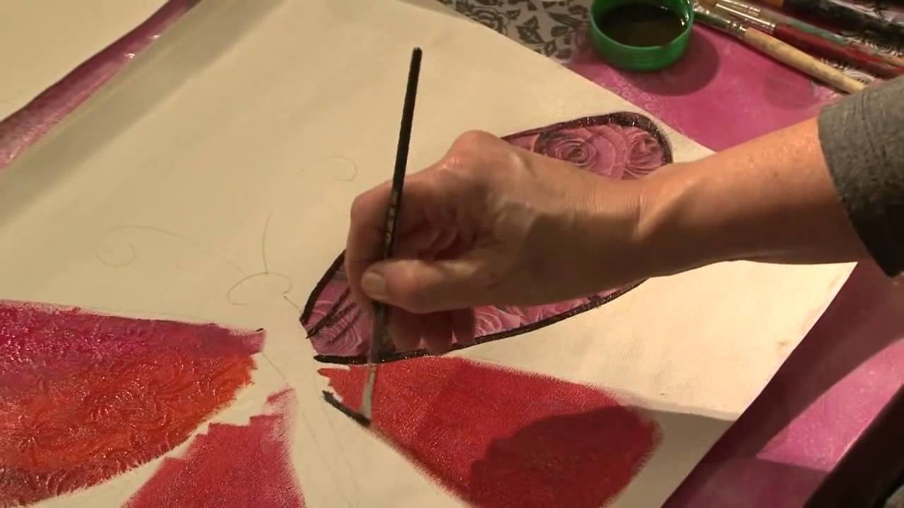 Cómo pintar mariposas con técnicas mixtas - Alba Artística