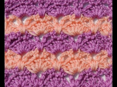 Crochet: Punto Combinado en Dos Colores # 7