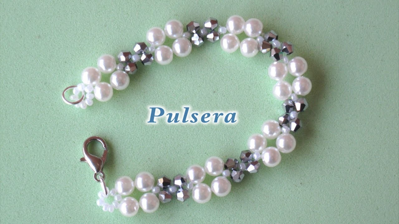 # DIY - Pulsera, gargantilla, ó collar fácil de perlas y tupis. DIY  Easy bracelet