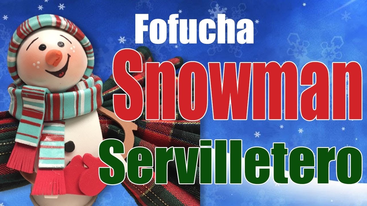 Fofucha Muñeco de Nieve Servilletero - Snowman Napkin Ring
