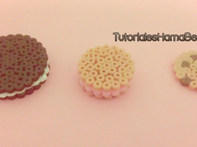 Tutorial galleta cookie y galleta tipo oreo(Galleta con relleno) con Hama beads