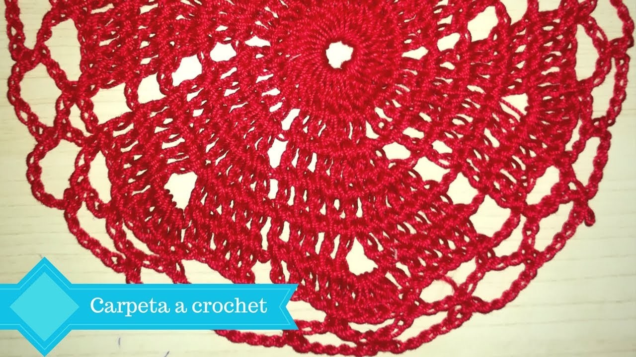 Carpeta o tapete Fácil a crochet  forma espiral paso a paso