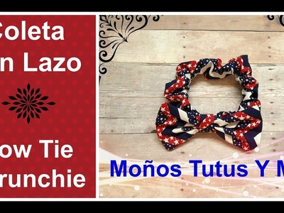 COLETERO CON MOñO Paso a Paso BOW SCRUNCHIES Tutorial DIY How To PAP Video 179