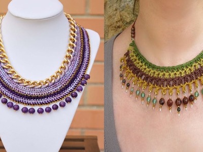 COLLARES _ TEJIDO A CROCHET _ PARA DAMAS