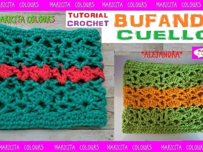 Cómo tejer Bello Cuello a Crochet "Alejandra" por Maricita Colours