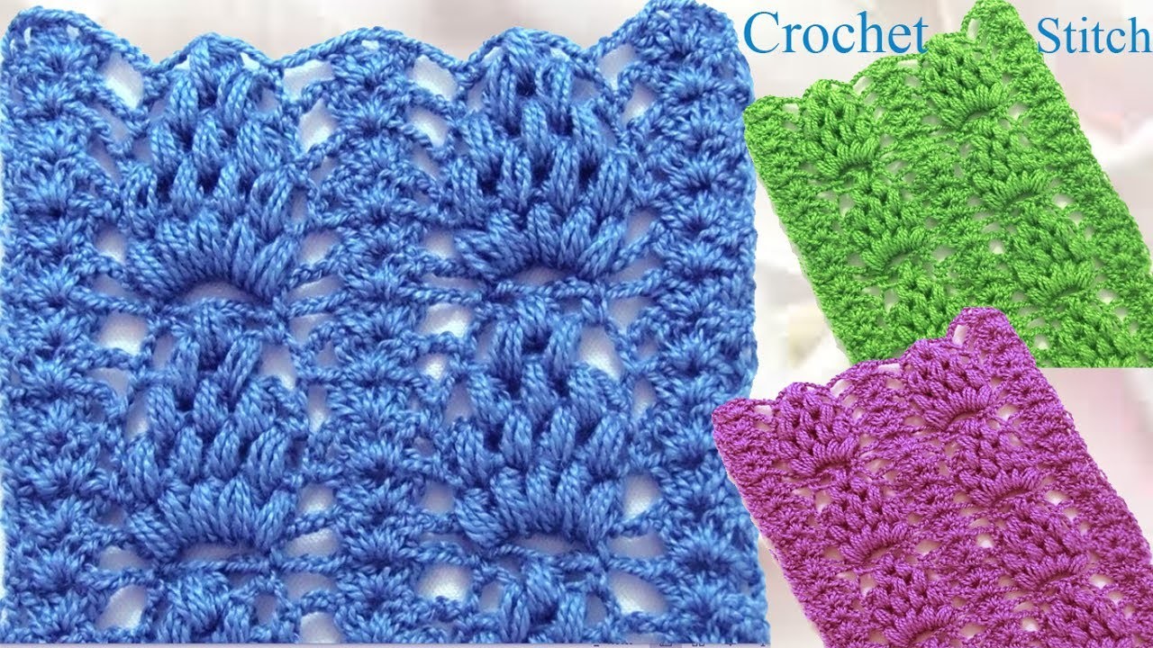 Como tejer punto piña puff a Crochet hermoso y reversible. how to Crochet stitch Pineapple