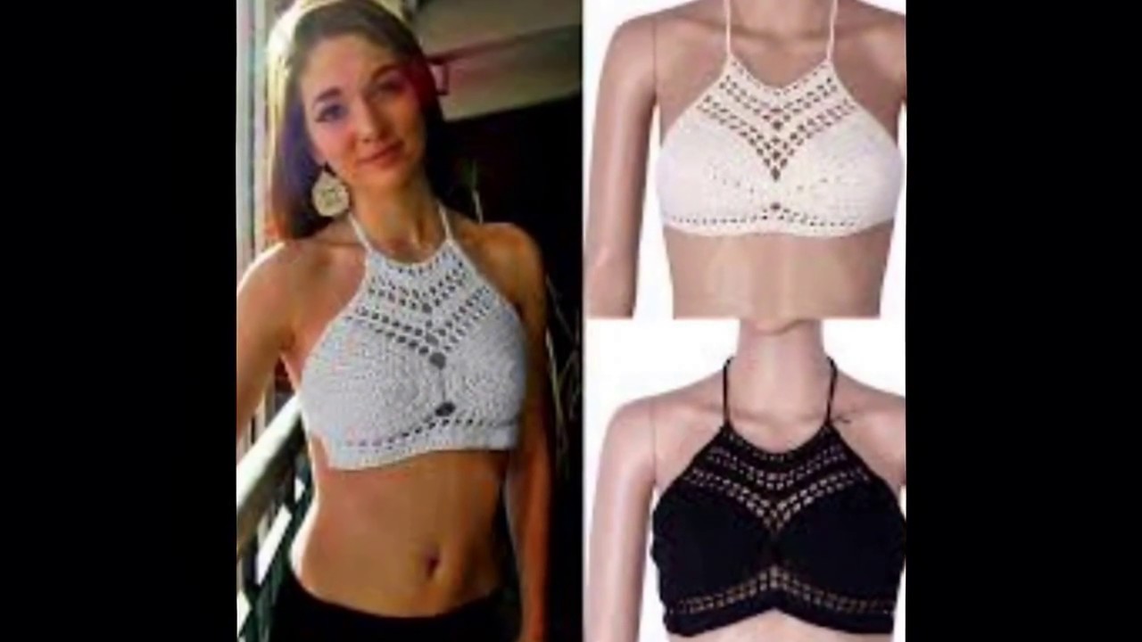 Crop Top Mujer Tejido a Crochet