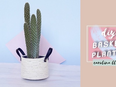 DIY Basket Planter - canasta para matera #tutorial | Carolina Llano