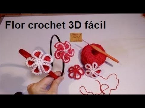 Flor 3D crochet fácil