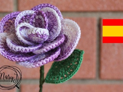 Flor tejida a crochet | Rosa | MARYJ HANDMADE