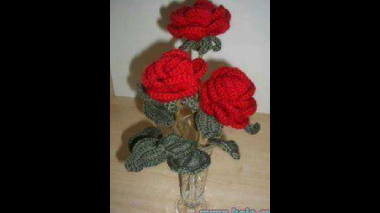 Flores tejidas en crochet