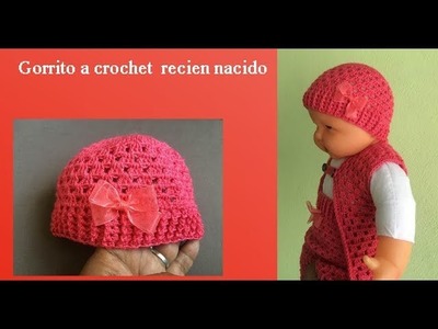 Gorrito a crochet recién nacido ( todas las tallas)